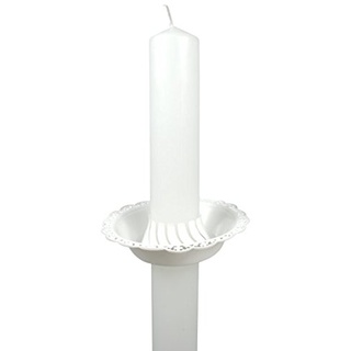 MaMeMi Tropfenfänger für Kerzen aus Kunststoff [Für Kerzen mit Durchmesser Ø3-4cm] TROPFSCHUTZ für Kommunionkerzen/Kerzentropfschutz