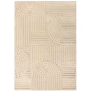 KADIMA DESIGN Leven Blake Wollteppich 160 x 230 cm Beige