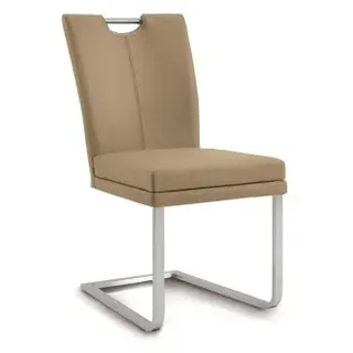 Niehoff Colorado Schwingstuhl mit Griff, Flachstahl, Microfaser Nirvana beige