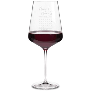 Leonardo Rotweinglas XXL 750 ml individuelle Gravur Geschenkidee Weinglas Rotwein - Kalender erster Kuss