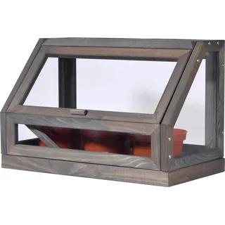Dobar Mini-Gewächshaus 38 x 20 x 24,5 cm Grau
