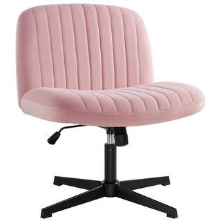 Intimate WM Heart Bürostuhl Ohne Armlehnen, Ergonmischer Drehstuhl (Lesesessel mit 10cm dickem Sitzkissen), Schreibtischstuhl Ohne Rollen, Höhenverstellbar Stuhl mit Wippfunktion rosa