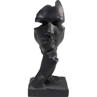 Kare Deko Objekt Quiet Face Schwarz 31cm