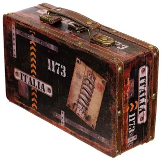BIRENDY Truhe Kiste SJ 15369 Koffer, Kofferset, Leder bSchatzkiste Piratenkiste, Kleinmöbel, Deko, Hochwertig, Kolonialtruhe, Kolonialstil, Holzbox, Truhe mit Ornamenten