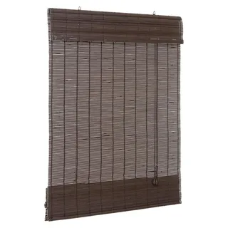 Bambus Raffrollo inkl Montagematerial (Dunkelbraun, 160 x 160 cm)