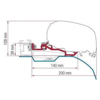 Fiamma F80 Adapter für Fiat Ducato Markise