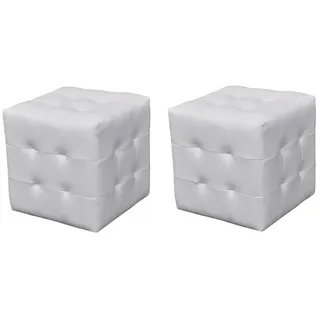 vidaXL Würfelhocker 40 x 40 x 40 cm Weiß