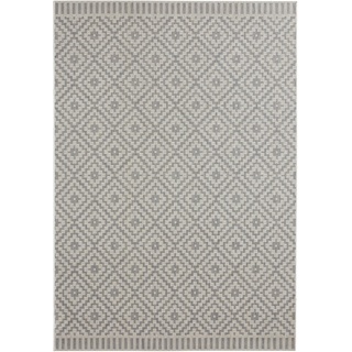 Teppich FREUNDIN HOME COLLECTION "Breeze" Teppiche Gr. B/L: 160 cm x 230 cm, 8 mm, 1 St., grau (grau, creme) Esszimmerteppiche