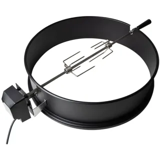 SANTOS BBQ Premium Grillspieß Drehspieß Set für Kugelgrill, Ø 57 cm, Schwarz