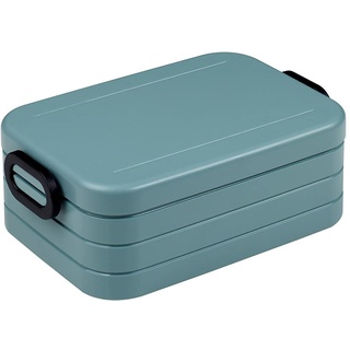 Mepal - Lunchbox Take a Break Midi - Brotdose To Go - Für 2 Sandwiches oder 4 Brotscheiben - Meal Prep Box - Essensbox mit Unterteilung - Spülmaschinenfest - 900 ml - Nordic Green