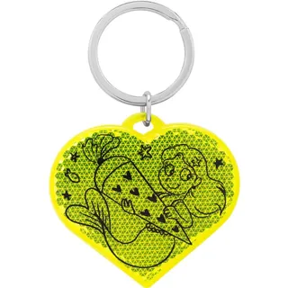 Sheepworld - 48859 - Anhänger, Reflektor, Herz mit Meerjungfrau, Dein cooler Schulweg-Begleiter, rund, 5,5cm, mit Metallring - 5,5 cm