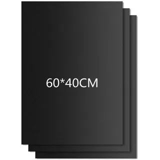 BBQ Grillmatte 60x40 - Wiederverwendbare Premium Grill und Backmatte mit Teflon Antihaftbeschichtung für Grill und Backofen,3er grillmatte Extra Groß