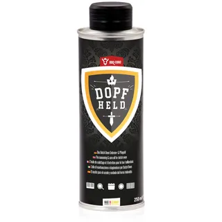 BBQ-Toro DOPFHELD - Das Dutch Oven Einbrenn- & Pflegeöl | 250 ml | Öl für Pflege von Gusseisen Grillzubehör | Einbrennöl für Grillrost, Grillplatte, Grillpfanne, Dutch Oven und mehr