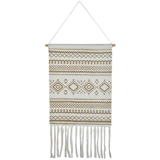 Marrakesch Orient & Mediterran Interior Wanddekoobjekt Boho Wandteppich Calegora Beige 45x85cm, Ethno Wanddeko modern (1 St), Handarbeit beige|braun