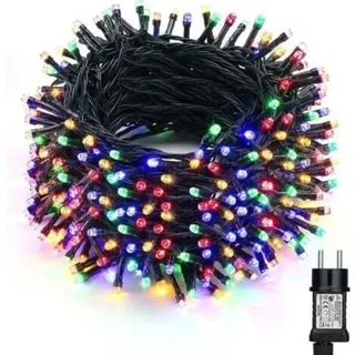 50 M Lange Led-lichterkette Für Den Außenbereich – 500 Mehrfarbige Leds Mit Stecker, Ideal Für Weihnachten, Hochzeiten Und Gartendekorationen.