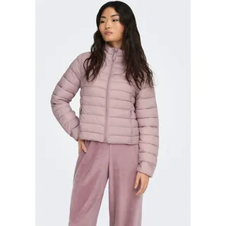 Steppjacke ONLY "ONLTAHIA LW QUILTED JACKET OTW NOOS", Damen, Gr. S, burnished lila, Steppware, Obermaterial: 100% Nylon, unifarben, regular fit kurz, eingefasste Kante, Jacken Steppjacke, Kunstfaser