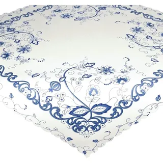Delindo Lifestyle Mitteldecke Zwiebelmuster Gr. 1 80 x 80 cm Weiß