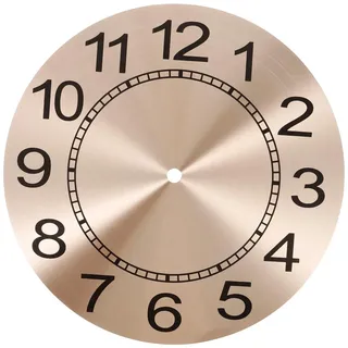 Garneck Wanduhr Ziffernblatt Funkuhrwerk Basteln Zifferblatt Für Runde | Uhrenscheibe Stabil Und Langlebig DIY Uhr Zubehör Minimalistisches Design Heim Büro Rundes Aus Aluminium DIY