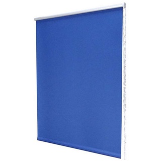 Verdunklungsrollo, dynamic24, verdunkelnd, blickdicht, ohne Bohren, Klemmfix, Klemmfix Fensterrollo Thermo Rollo Jalousie blau 40 cm x 100 cm