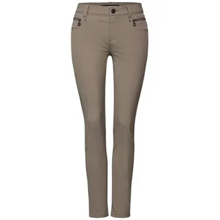 STREET ONE Stoffhose »Style YORK«, mit Zipper-Details STREET ONE ashen maple beige 34W / 30L EU