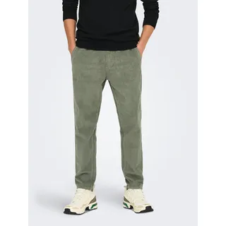 Only & Sons ONSLINUS TAP Corduroy Tapered Hosen Grau M