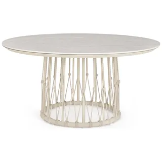 Gartenesstisch Lanai - Aluminium & Stein, Ø 150 cm, Camel Sand