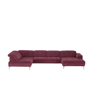 Lounge Collection Wohnlandschaft  Sarina , rot , Maße (cm): B: 383 H: 75 T: 212.0