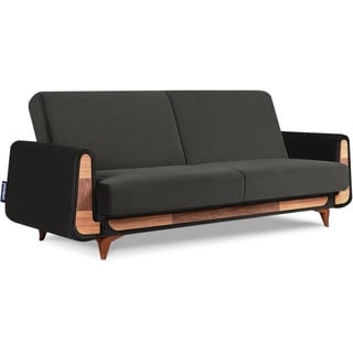Konsimo 3-Sitzer, GUSTAVO, Sofa mit Schlaffunktion, hergestellt in der EU schwarz 230 cm x 98 cm x 98 cm