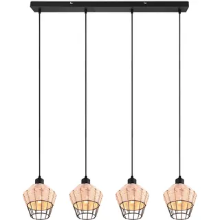 Trio Borka 4-flg. 95 cm eckig schwarz-natur