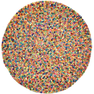 THEKO Felty 2.2 Wollteppich Ø 190 cm Mehrfarbig