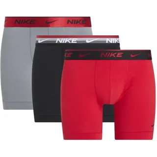 3er Pack NIKE Boxershorts Briefs Herren 1L9 - BLK mlic armx wb/u rd/cl gr h sh wb L