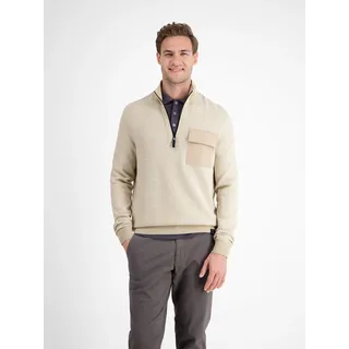 Lerros Strickpullover LERROS "Stricktroyer in Strukturstrick", Herren, Gr. XXL, beige (tender beige melange), 100% Baumwolle, ohne Ausschnitt, Pullover Strickpullover