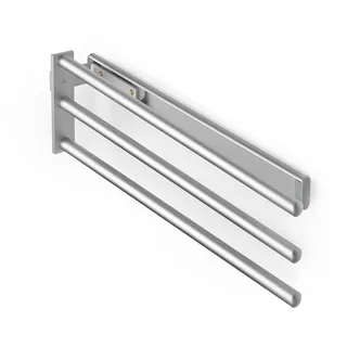Emuca Handtuchhalter Ausziehbar 3 Arme Aluminium Matt eloxiert