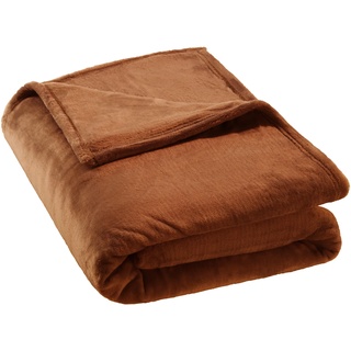 Kuscheldecke Polyester - 220 x 240 cm, braun