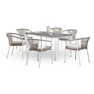 7-tlg. Dining Gruppe Matera/Palazzo 210 weiss