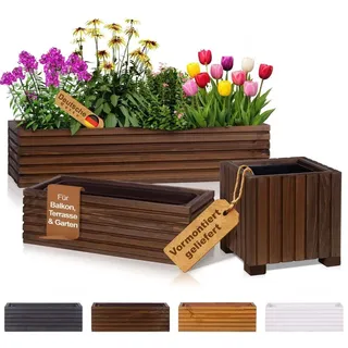 BooGardi Blumenkasten 64 x 20 x 14 cm Dunkelbraun