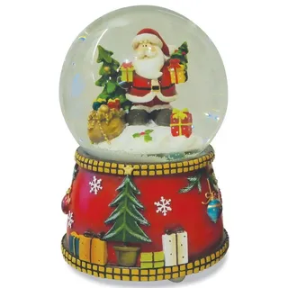 RIFFELMACHER & WEINBERGER Schneekugel Spieluhr "Weihnachtsmann mit Geschenkesack" 15cm - 71564 bunt