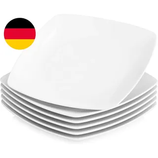 MALACASA Julia Kleine Teller Für 6 Personen, Ø 23,4 Cm Speiseteller Aus Porzella