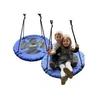 Lean Toys Gartenschaukel Storchennest für Kinder Blau 80cm