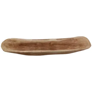 Cepewa Dekoschale Holzteller Bootform Paulownia-Holz Tischdekoration Schale 60x12cm (1 x Dekoschale Boot 12cm)