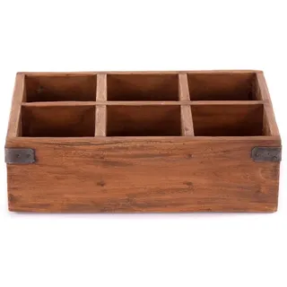 DESIGN DELIGHTS Aufbewahrungskiste Ordina 33 x 10 x 22 cm 6-tlg. beige