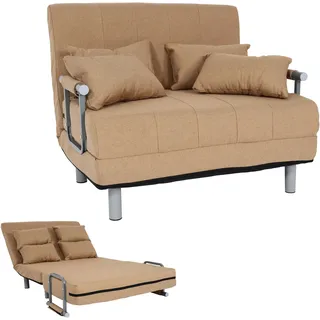 MCW Schlafcouch Stoff 1-Sitzer Creme-Beige