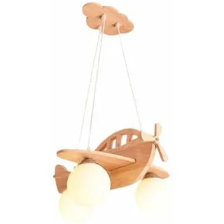TRIVIDHA Hängelampe aus Massivholz für Flugzeug, Hängelampe für Kinderzimmer, Hängelampe, höhenverstellbar, Hängelampe für Kinderzimmer, Wohnzimmer