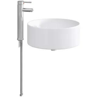 vidaXL Waschbecken fürs Badezimmer Chrom 40,5 x 40,5 x 15,5 cm Metall