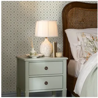 LAURA ASHLEY Vliestapete Kate, glatt, kariert, (1 St), 10mx52cm (ca. 5m2) blau