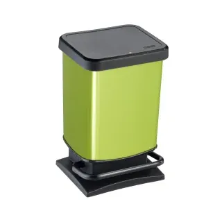 Rotho Treteimer PASO, 20 Liter 1754010747 , Farbe: schwarz/ limettengrün