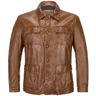 MILESTONE Lederjacke MSArturo mit Ziernähten braun XXL