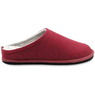 Löwenweiss Easy Bicolor Damen Filz-Pantoffel aus Schurwolle Bordeaux/Grey, 6800BC-192-953 - Rot - 41