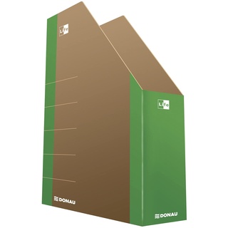 DONAU LIFE 3550001FSC-06 Stehsammler Stehordner Archive Box Pappe/ Karton - Grün| bis zu 500 Blatt Für Büro, Schule und Zuhause zur Aufbewahrung von Dokumenten im A4 Format, Archivierung von Magazinen