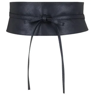 Frentree Taillengürtel damen mit eleganter Schleife, Kleidergürtel mit breitem Bund (Breiter Wickelgürtel zum Schnüren) Obi Gürtel, Bindegürtel für Kleider, Blusen und Mäntel schwarz
